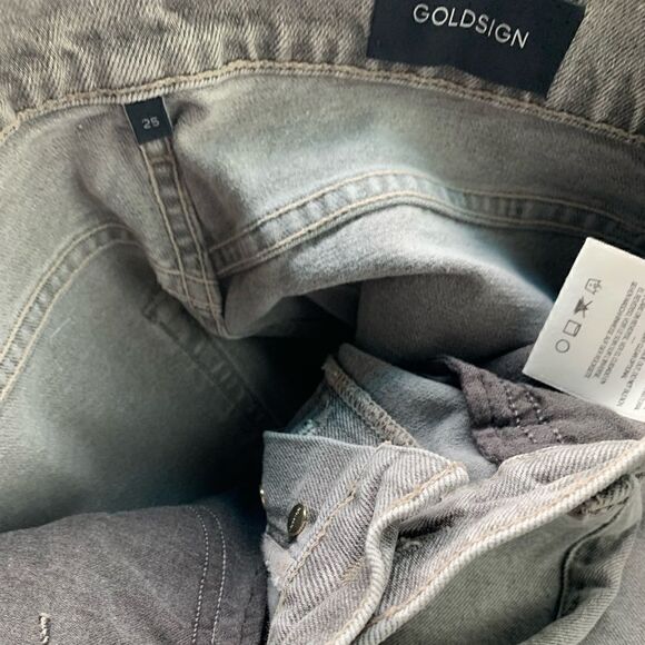 NWT GOLDSIGN High Rise Relaxed Straight Jeans - Picture 6 of 7